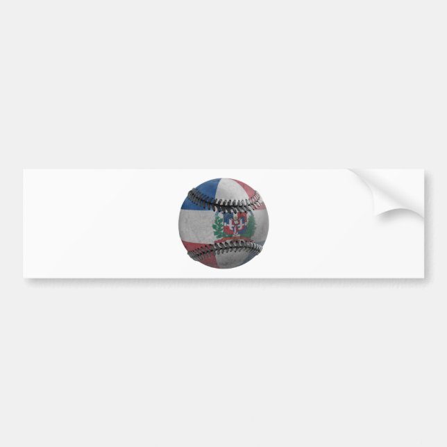 Dominican Republic Baseball Bumper Sticker (Front)