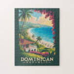Dominican Republic Beach Illustration Travel Art Jigsaw Puzzle<br><div class="desc">Dominican Republic in a vector art style. From relaxing in Punta Cana to exploring the historic streets of Santo Domingo or adventuring in the mountains of Jarabacoa,  this destination offers the perfect mix of relaxation and exploration.</div>