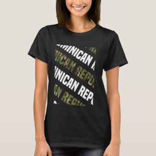 Dominican Republic Camo Pattern Green Camouflage T-Shirt