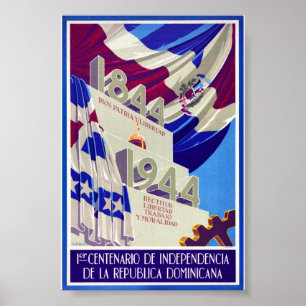 Dominican Republic Centennial Vintage Poster