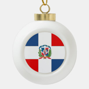 Dominican Republic Ceramic Ball Christmas Ornament