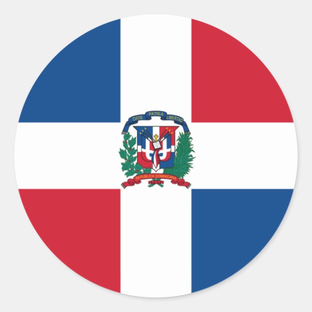dominican republic classic round sticker (Front)