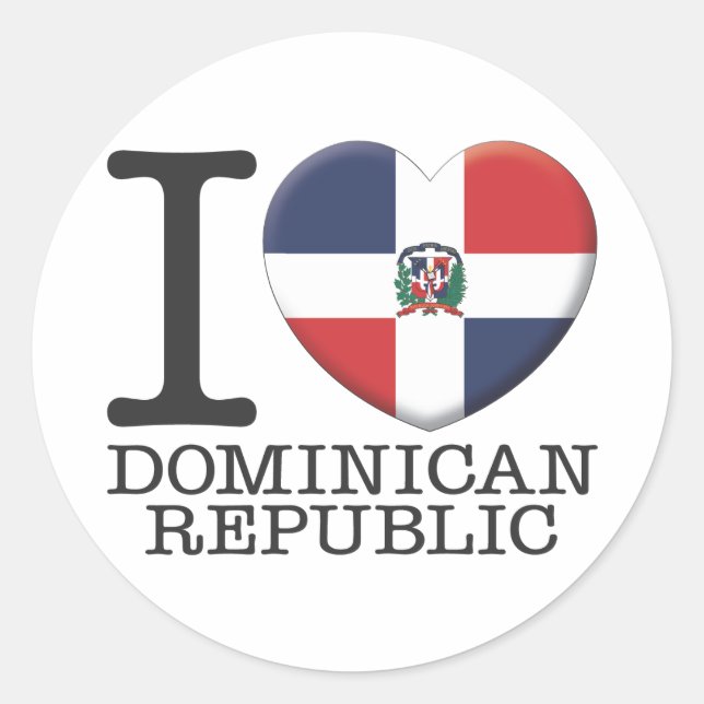 Dominican Republic Classic Round Sticker (Front)