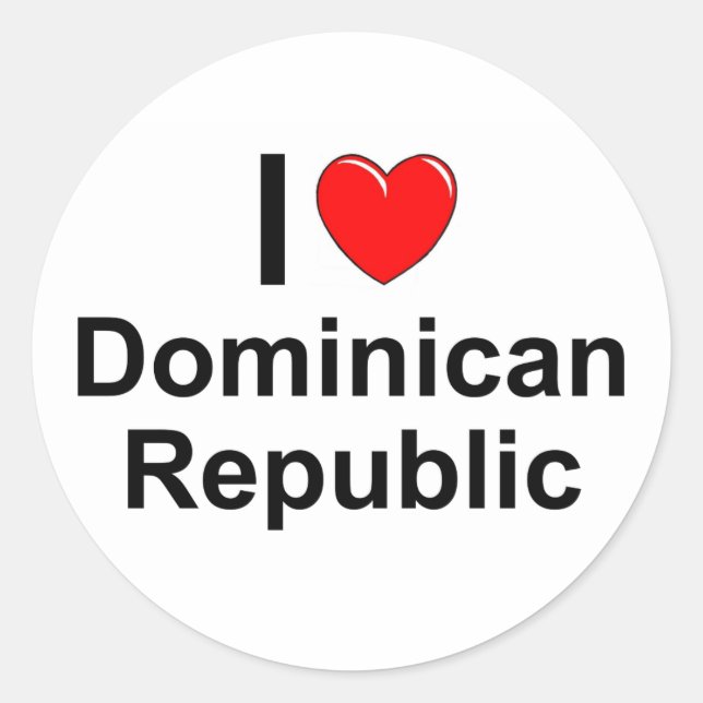 Dominican Republic Classic Round Sticker (Front)