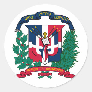 Dominican Republic coat of arms Classic Round Sticker