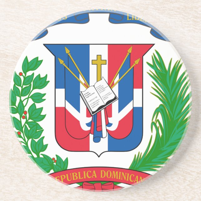 Dominican Republic Coat of Arms Coaster (Front)