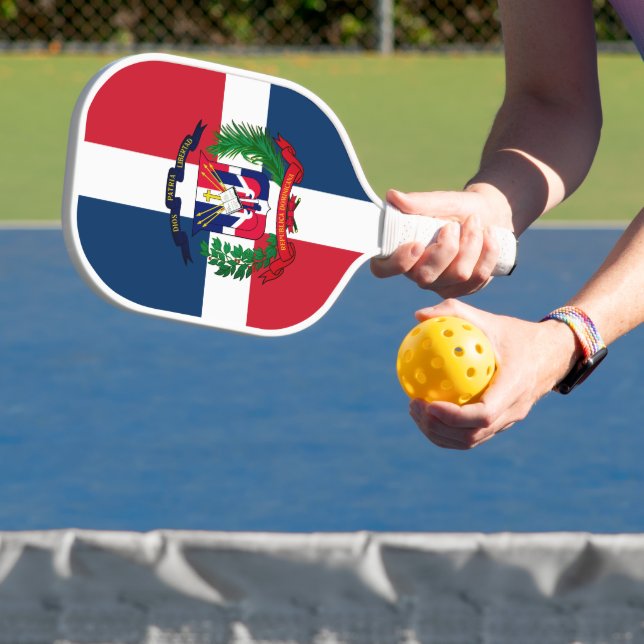 Dominican Republic coat of arms Pickleball Paddle (Insitu)