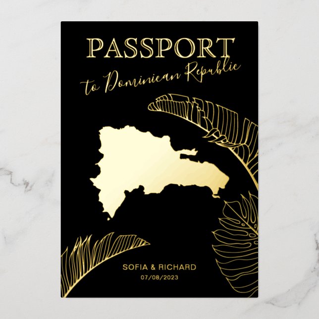 Dominican Republic Destination Wedding Passport (Front)