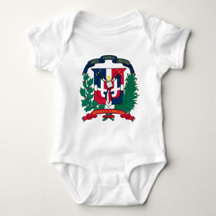 dominican republic emblem baby bodysuit
