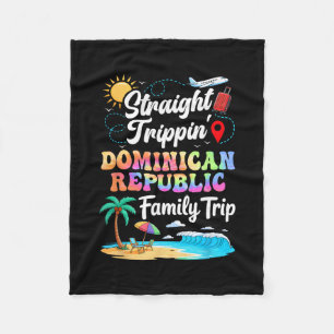 Dominican Republic Family Vacation 2025 Straight T Fleece Blanket