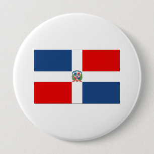 Dominican Republic Flag 10 Cm Round Badge