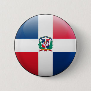 Dominican Republic Flag 6 Cm Round Badge