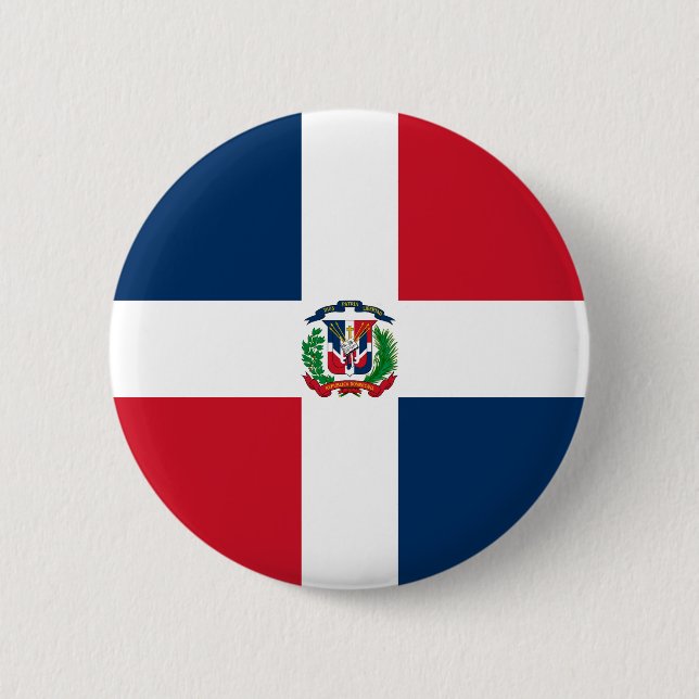Dominican Republic Flag 6 Cm Round Badge (Front)