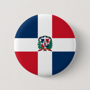 Dominican Republic Flag 6 Cm Round Badge