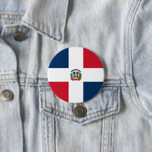 Dominican Republic flag 7.5 Cm Round Badge