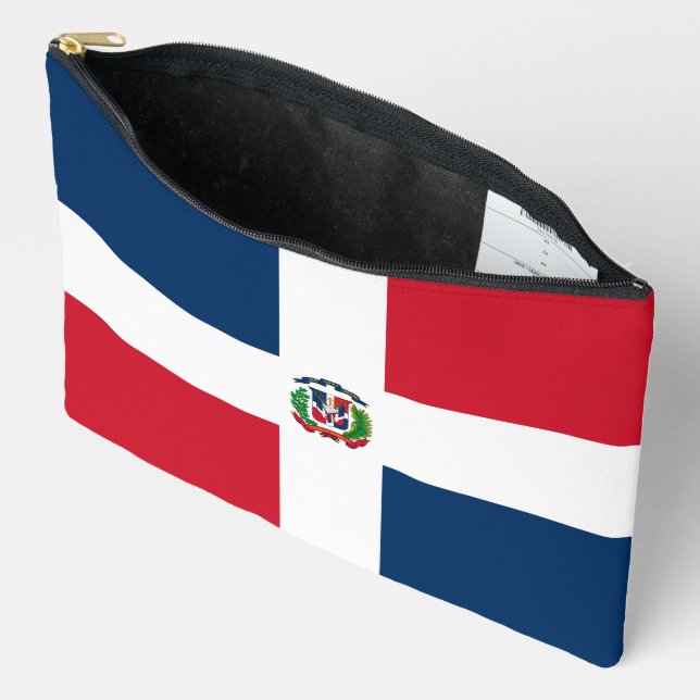 Dominican Republic flag Accessory Pouch (Open)