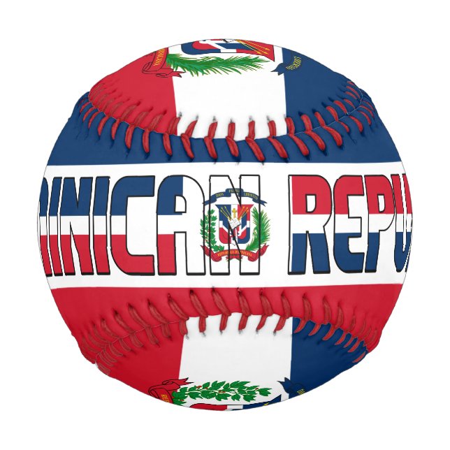 Dominican Republic Flag and Coat of Arms Baseball (Front)