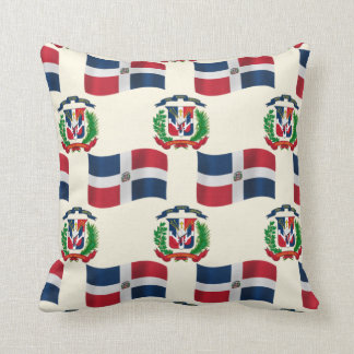 Dominican Republic Flag and Crest Cushion