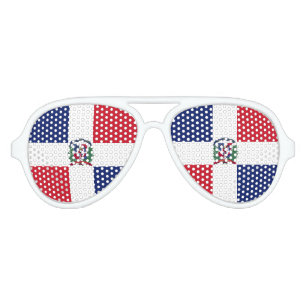 Dominican Republic Flag Aviator Sunglasses