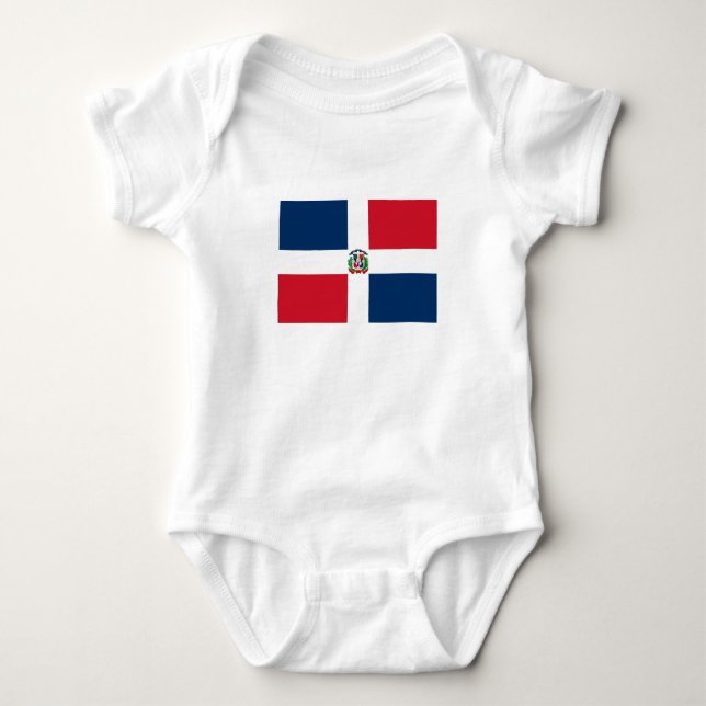 Dominican Republic Flag Baby Bodysuit (Front)