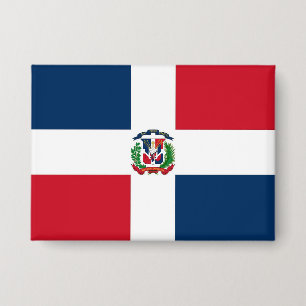 Dominican Republic Flag Bandera Dominicana Button