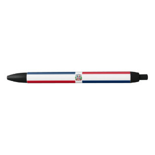 Dominican Republic Flag Black Ink Pen