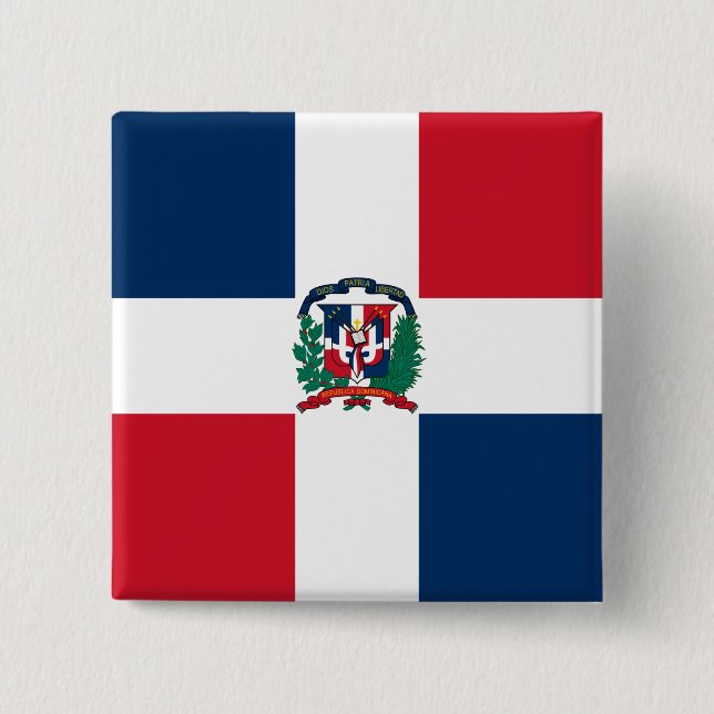 Dominican Republic Flag Button (Front)