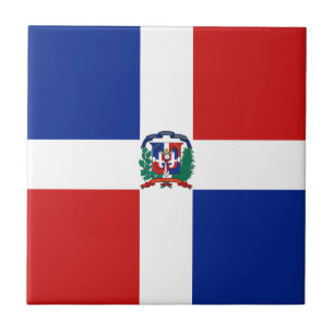 Dominican Republic Flag Ceramic Tile