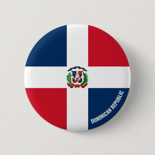 Dominican Republic Flag Charming Patriotic Button