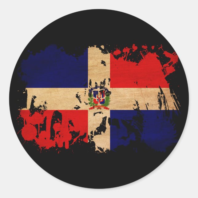 Dominican Republic Flag Classic Round Sticker (Front)