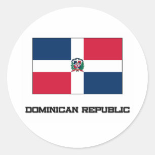 Dominican Republic Flag Classic Round Sticker