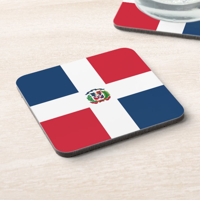 Dominican Republic flag Coaster (Left Side)