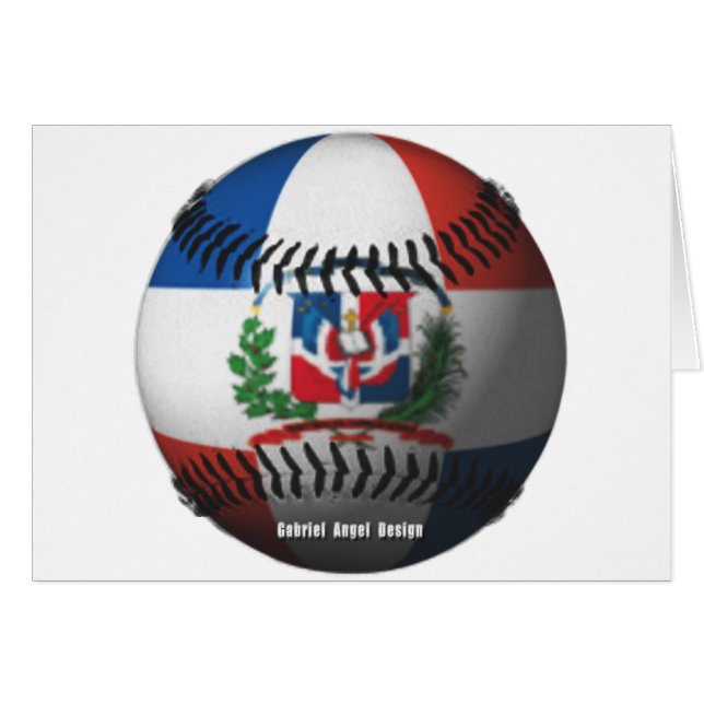 Dominican Republic Flag Covered Baseball (Front Horizontal)
