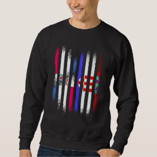 Dominican Republic Flag Croatia Grown Country Flag Sweatshirt