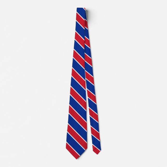 Dominican Republic Flag Elegant Patriotic Neck Tie (Front)