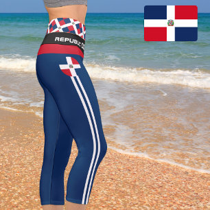 Dominican Republic Flag fashion, Fitness, Sports C Capri Leggings