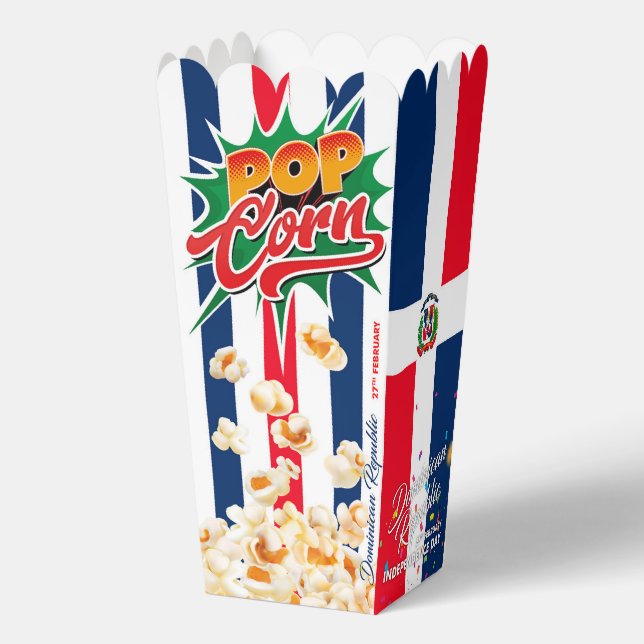 Dominican Republic flag Favour Box (Back)
