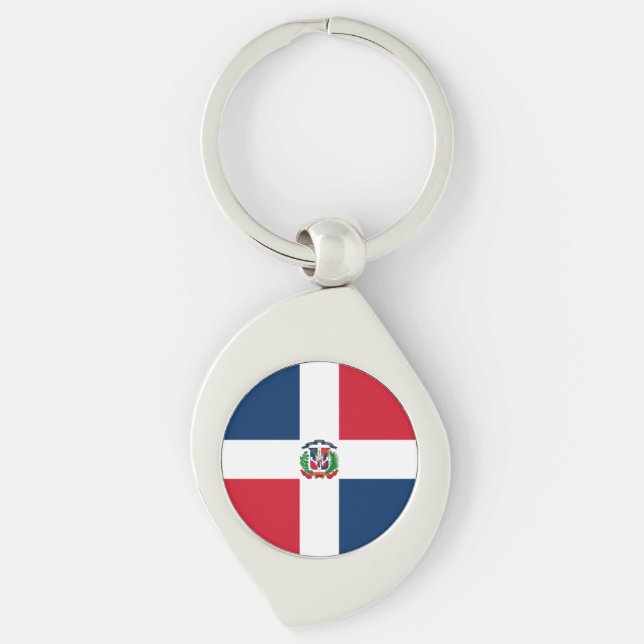 Dominican Republic Flag Key Ring (Front)
