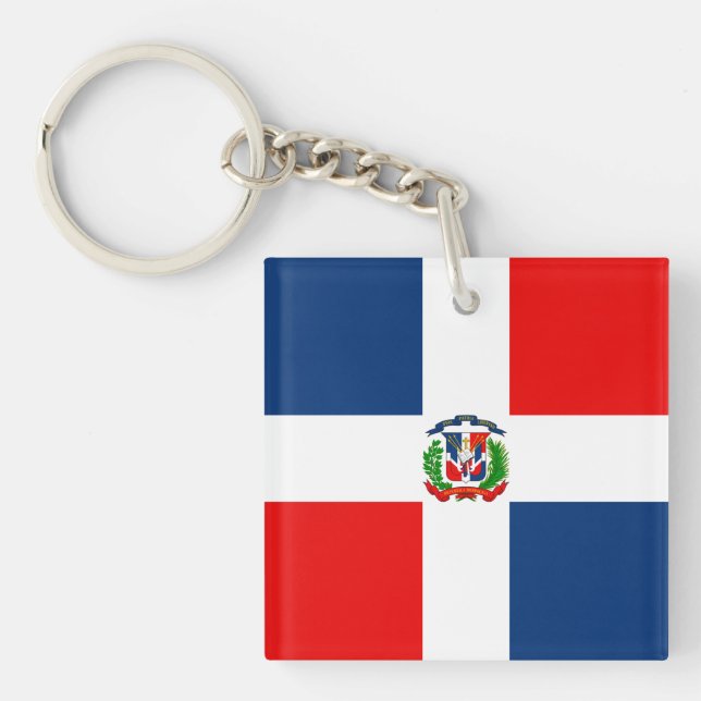 Dominican Republic Flag  Key Ring (Front)