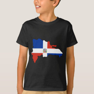 Dominican Republic flag map T-Shirt