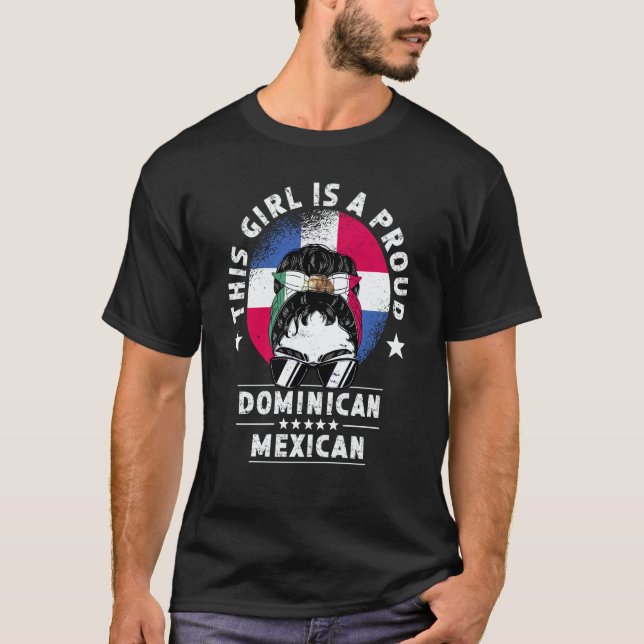 Dominican Republic Flag Mexico Grown Women Girl Pr T-Shirt (Front)