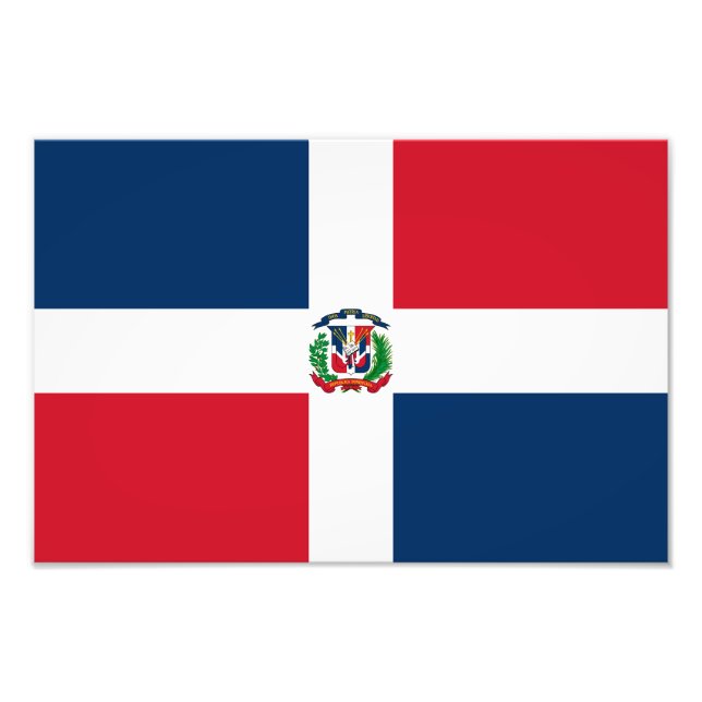 Dominican Republic Flag Photo Print (Front)