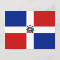 Dominican Republic Flag Postcard