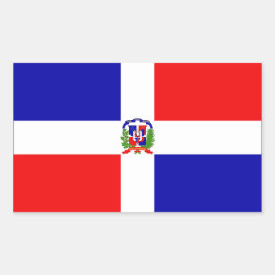 Dominican Republic Flag Rectangular Sticker