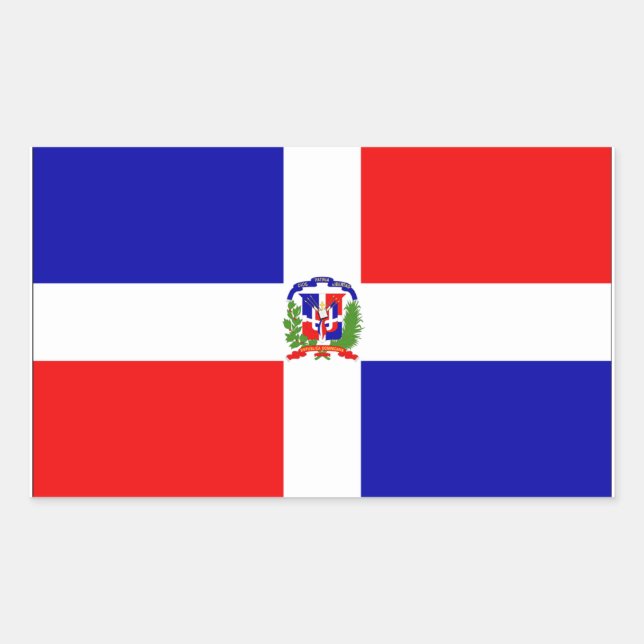Dominican Republic Flag Rectangular Sticker (Front)