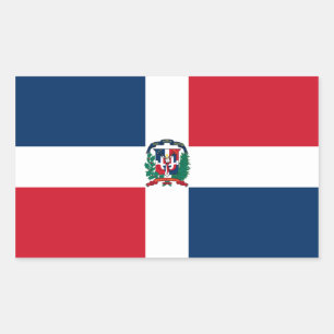 Dominican Republic Flag Rectangular Sticker