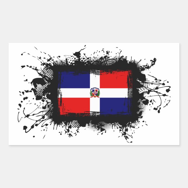Dominican Republic Flag Rectangular Sticker (Front)