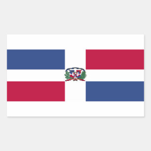 Dominican Republic Flag Rectangular Sticker