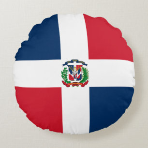 Dominican Republic Flag Round Cushion