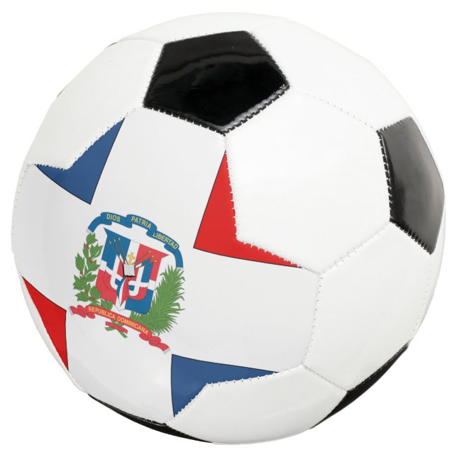 Dominican Republic Flag Soccer Ball (Three Quarter)